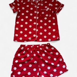 Red Polka Dot Women Pajamas Set. Size: S Newer Worn